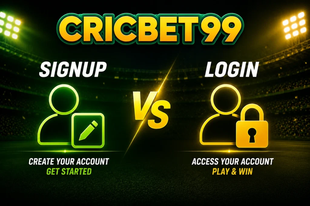 Cricbet99 Signup vs Login ​